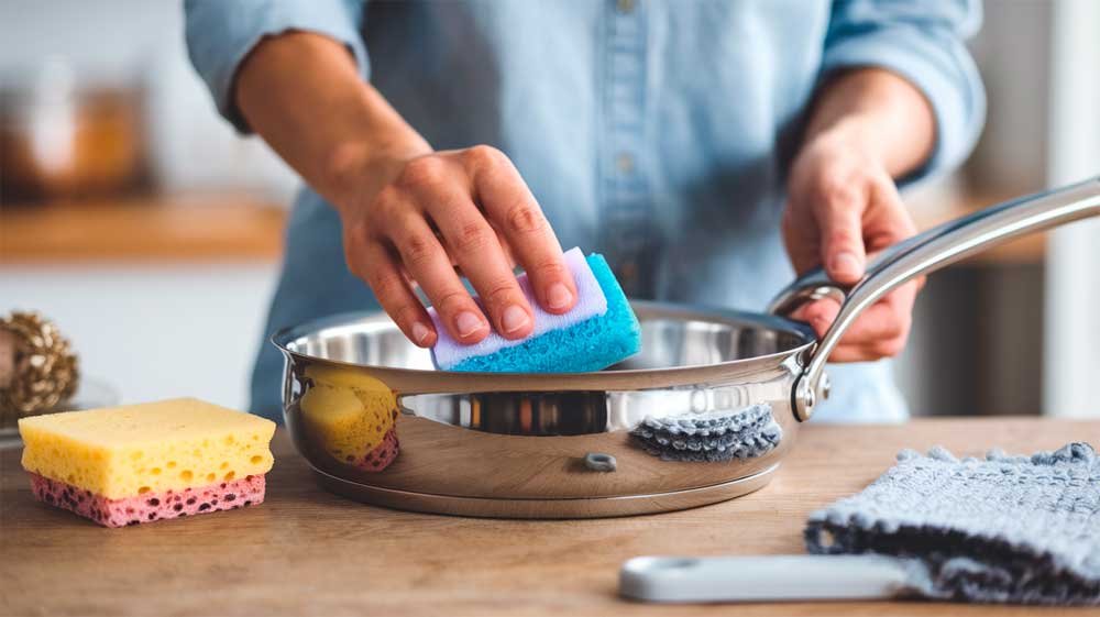 Cómo curar una sartén de acero inoxidable nueva