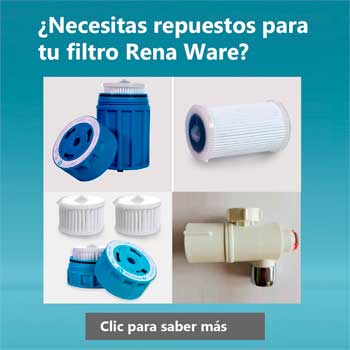 Repuestos para filtro de agua Rena Ware: cartucho, alojamiento reusable y prefiltro disponibles para comprar online