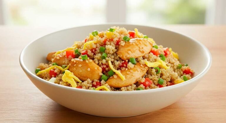Cómo hacer chaufa de quinua con pollo (Receta práctica y deliciosa)