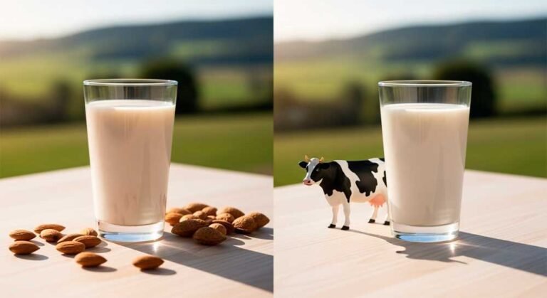 Comparativa: Leche de Almendra vs Leche de Vaca
