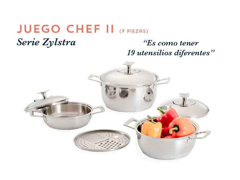 Rena Ware Serie Zylstra – Juego Chef II con bandeja 3 L