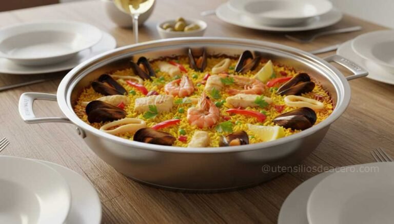 Paella de mariscos en la Princesa Rena Ware