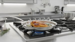 Cómo cocinar en acero inoxidable sin que se pegue: pollo frito en sartén de acero