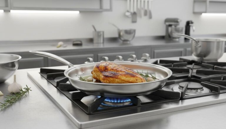 Cómo cocinar en acero inoxidable sin que se pegue: pollo frito en sartén de acero