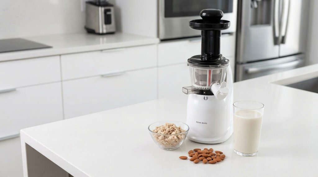 Qué cenar para dormir mejor: extractor de baja velocidad y leche de almendras